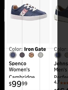 Spenco Women's Cambridge Navy Sneaker with Pink & White Accents